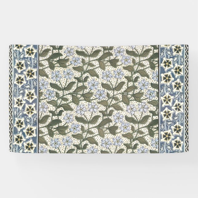 Banderoles Été Périwinkel Fleur Plutôt Élégant Floral (Horizontal)