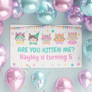 Banderoles Êtes-Vous Kitten Me ? Kitty Cat Girls Anniversaire