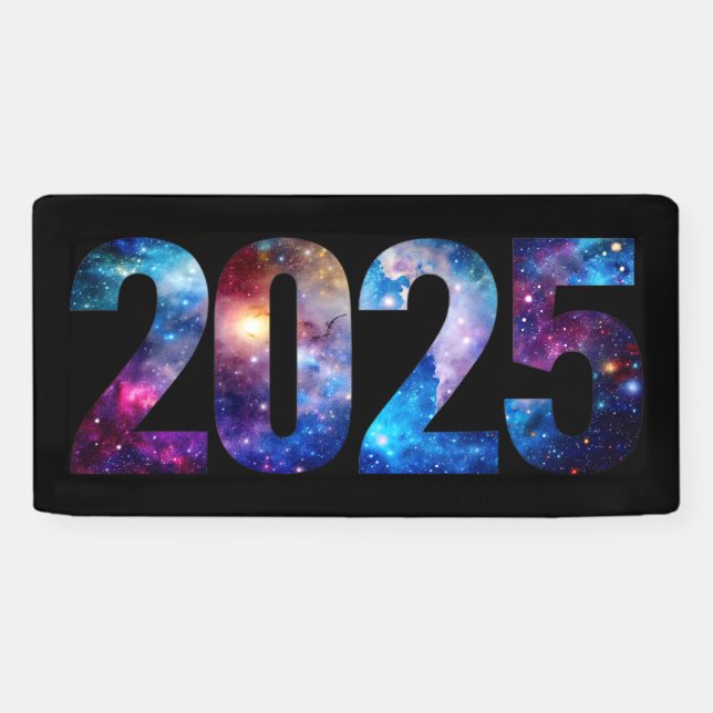 Banderoles Étoiles cosmiques 2025 (Horizontal)