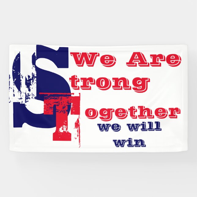 BANDEROLES ÊTRE UNE AMÉRIQUE FORTE (Horizontal)