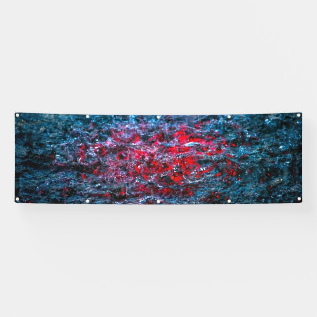 Banderoles Étude à l'aquarelle - Rouge (Horizontal)