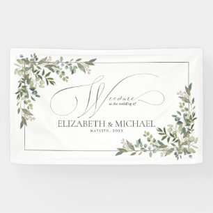 Banderoles Eucalyptus Botanique Sage Mariage vert