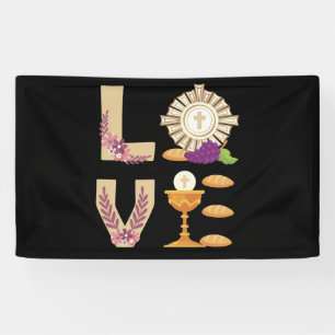 Banderoles Eucharis 1ère Communion catholique pour les filles