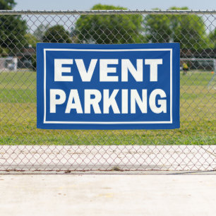 Banderoles Événement Parking bleu ou couleur arrière - plan