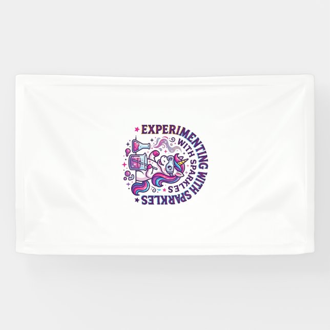Banderoles Expérience de licorne avec publicité coupée en sci (Horizontal)
