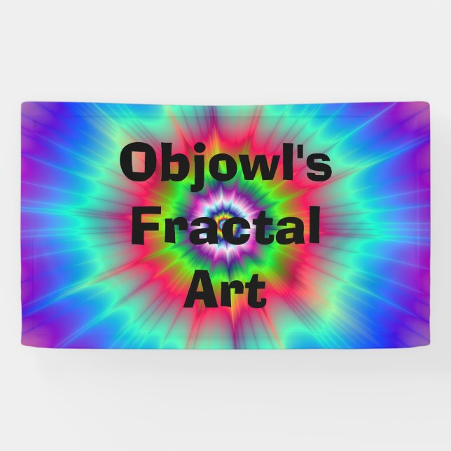 Banderoles Explosion en bleu rouge vert et violet (Horizontal)