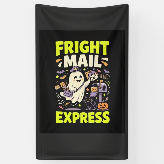 Banderoles Express Courrier d'Effroi d'Halloween (Vertical)