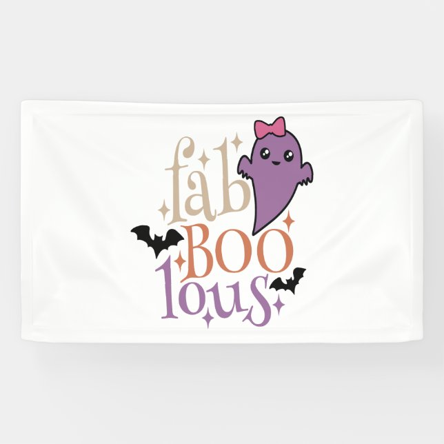 Banderoles Fa BOO Lous Fa BOO Lous Halloween Ghost (Horizontal)