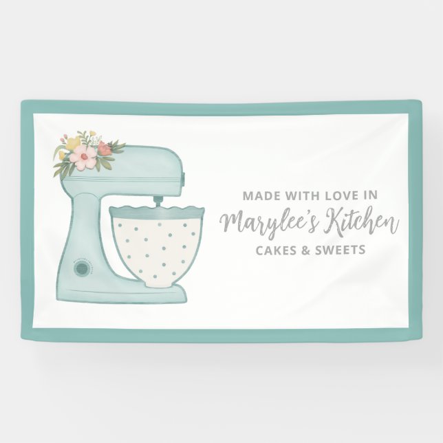 Banderoles Fabriqué Avec Amour Boulangerie Pâtisserie Bannièr (Horizontal)