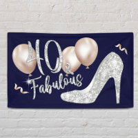 Fabuleux 40 Modern Navy Blue Girl 40e anniversaire
