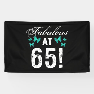 Banderoles Fabuleux 65e anniversaire pour elle