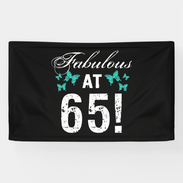 Banderoles Fabuleux 65e anniversaire pour elle (Horizontal)