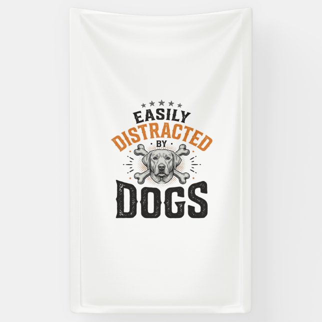 Banderoles Facilement Distrait Par Les Chiens Conception De C (Vertical)