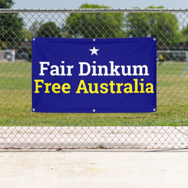 Banderoles Fair Dinkum Free Australia Banner (En situation)