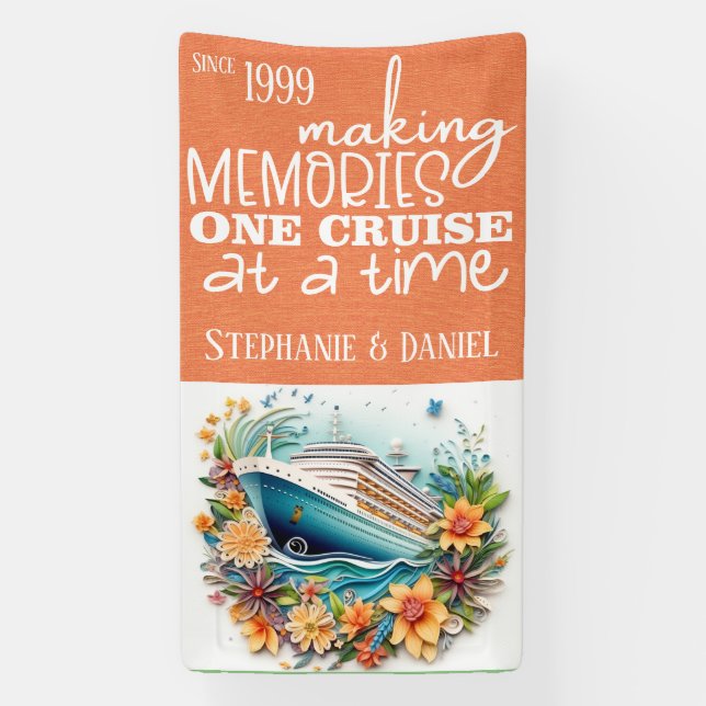 Banderoles Faire Des Souvenirs Une Croisière À Une Porte De C (Verticale)