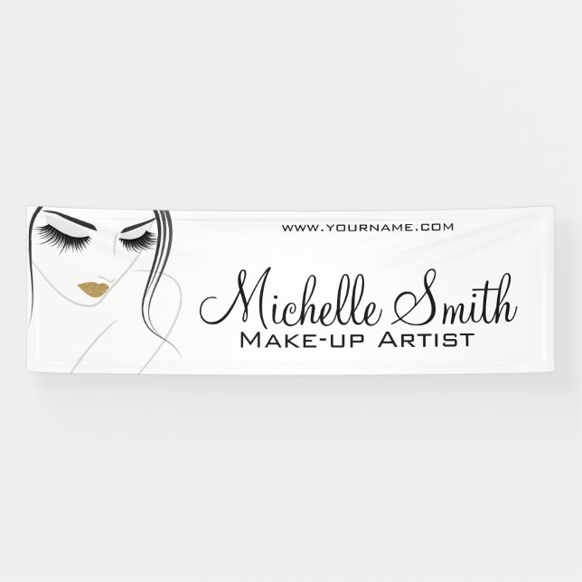 Banderoles Faire face à de longs cils Lash Extensions (Horizontal)