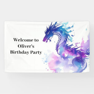 Banderoles Fairy Tale Dragon Adventures Anniversaire