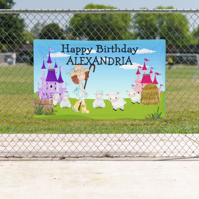 Banderoles Fairy Tale Little Bo Peep Sheep (En situation)