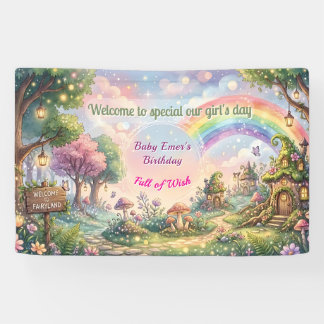 Banderoles Fairyland Rainbow Magic Wish Anniversaire de fille