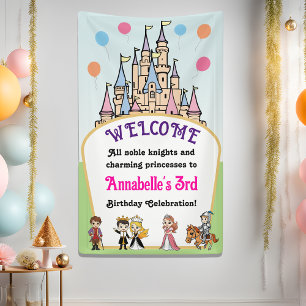 Banderoles Fairytale Princess et Knight Party Welcome Banner