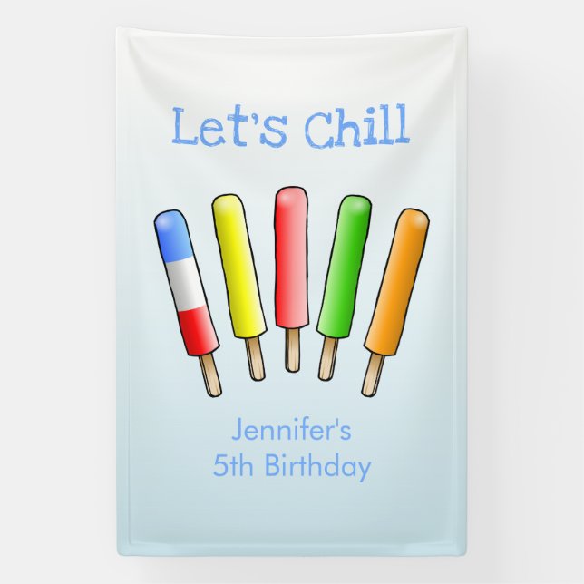 Banderoles Faisons Chill Anniversaire (Verticale)