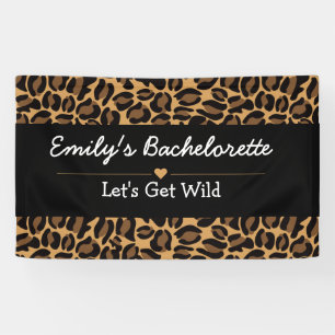 Banderoles Faisons Fun Fun Fun Cheetah Bachelorette Party