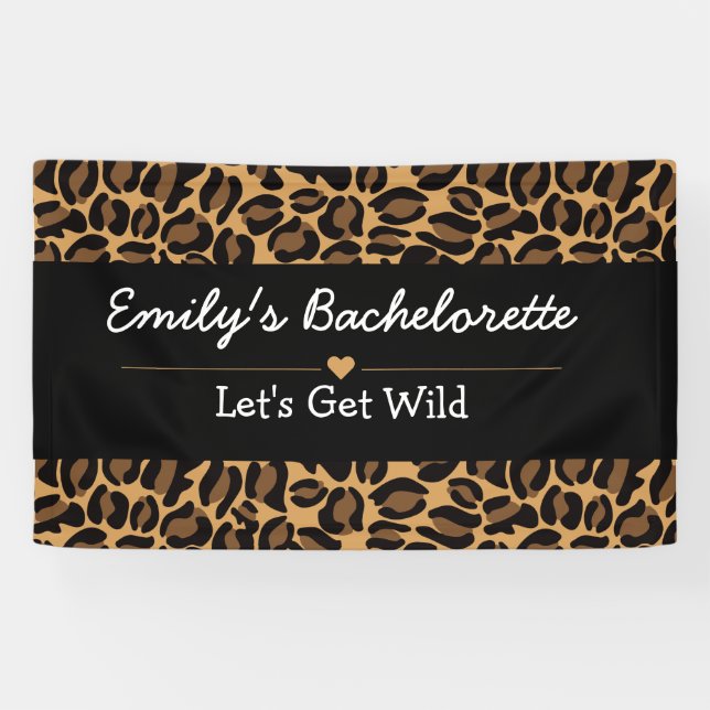 Banderoles Faisons Fun Fun Fun Cheetah Bachelorette Party (Horizontal)