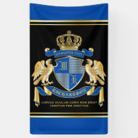 Faites votre propre armoiries Emblème d'aigle bleu