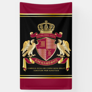 Banderoles Faites votre propre blason Emblème d'aigle rouge o