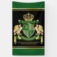 Faites votre propre blason Green Gold Eagle Emblem
