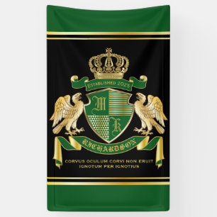 Banderoles Faites votre propre blason Green Gold Eagle Emblem