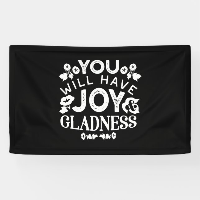 Banderoles Faith and Happiness – Joy and Gladness Quotes (Horizontal)
