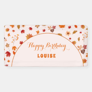 Banderoles Fall Autumn Watercolor Floral Birthday Party 