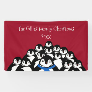 Banderoles Famille de Pingouin Cute