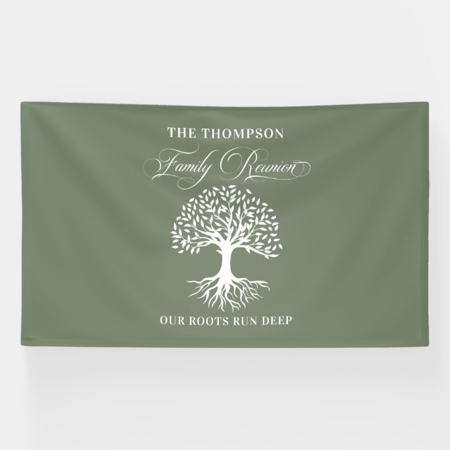 Banderoles Family reunion tree backdrop banner (Horizontal)