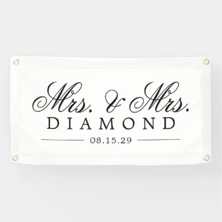 Banderoles Fancy Mme et Mme Voiture Banner