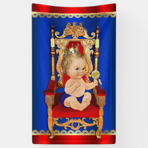 Banderoles Fancy Royal Prince Boy Baby shower