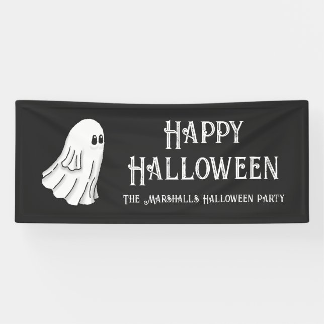 Banderoles Fantôme d'Halloween effrayant (Horizontal)