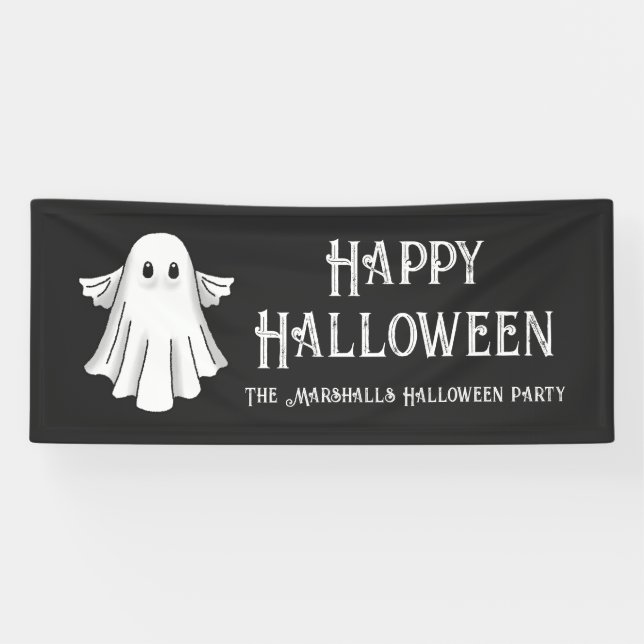 Banderoles Fantôme effrayant Halloween (Horizontal)