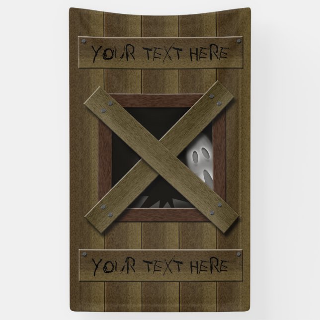 Banderoles Faux Faux Fenêtre Fractionnée Avec Ghost Votre Tex (Vertical)