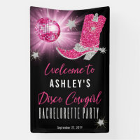 Faux Paillettes Rose Disco Cowgirl Enterrement de