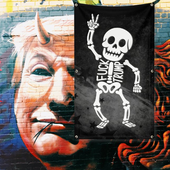 Banderoles FDT Trump Funny Anti Trump Skeleton (Créateur téléchargé)