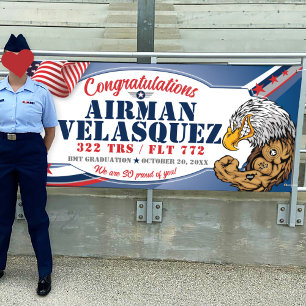 Banderoles Félicitations 323 Eagles Air Force Graduation