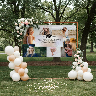 Banderoles Félicitations À La Collage De Photos De La 6E Anné