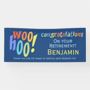 Banderoles Félicitations à la retraite colorée