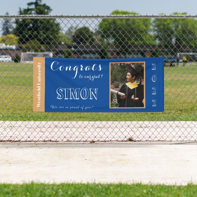 Banderoles Félicitations à Notre Grand Bleu (En situation)