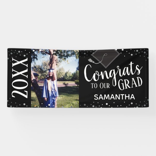 Banderoles Félicitations à notre première photo chaque année (Horizontal)