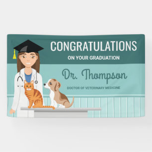 Banderoles Félicitations au diplômé en médecine vétérinaire D
