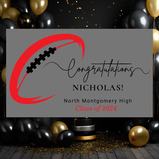 Banderoles Félicitations aux athlètes diplômés modernes (Créateur téléchargé)