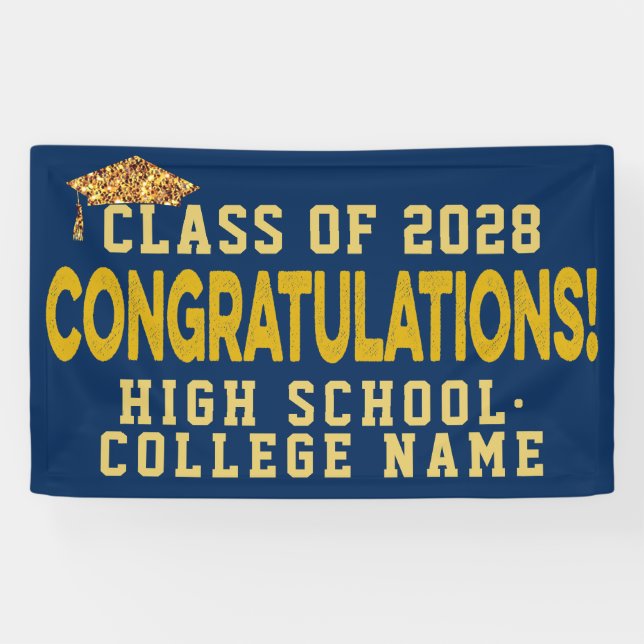 Banderoles Félicitations aux diplômés de l'éducation personna (Horizontal)